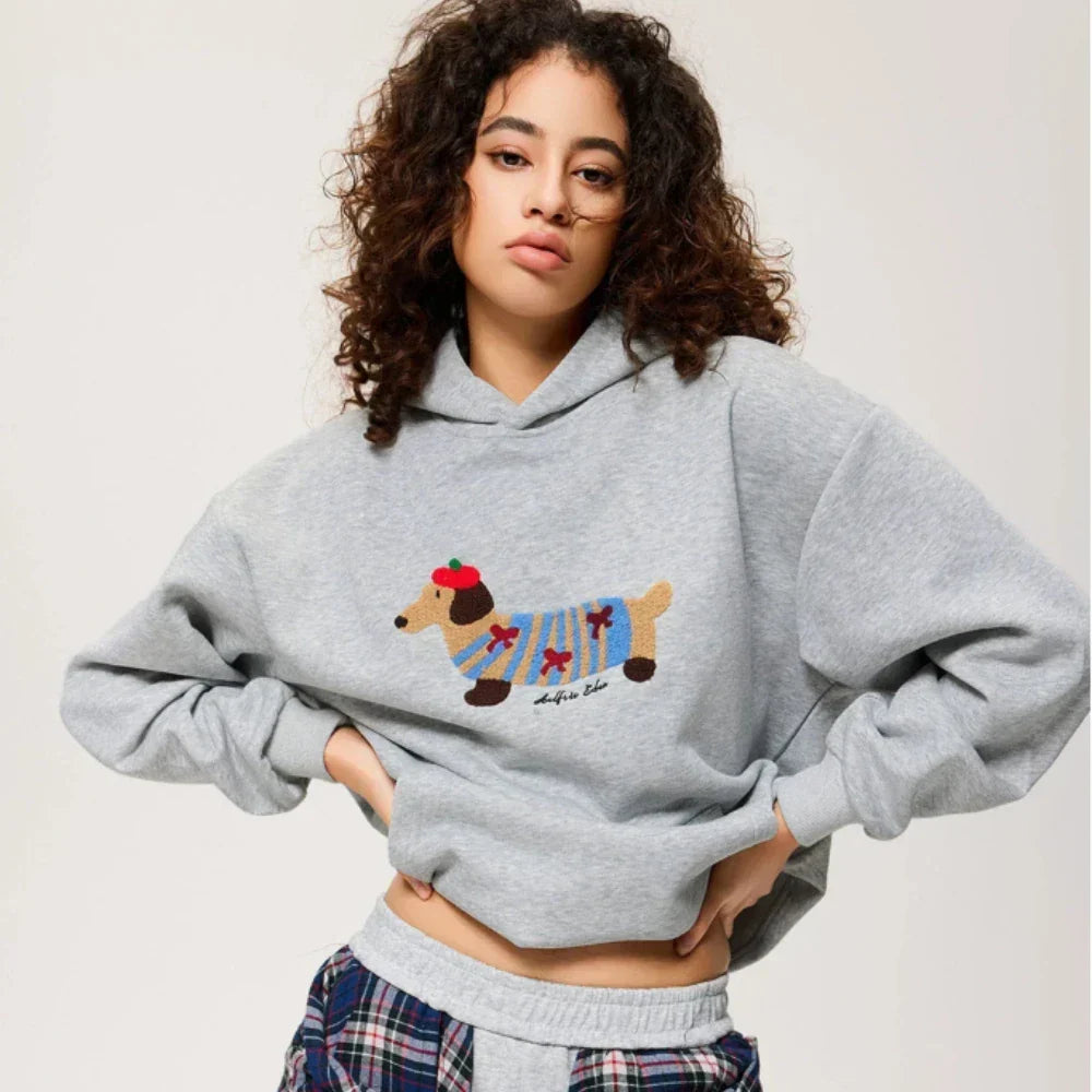 Astrid-Joy Dachshund Print Hoodie