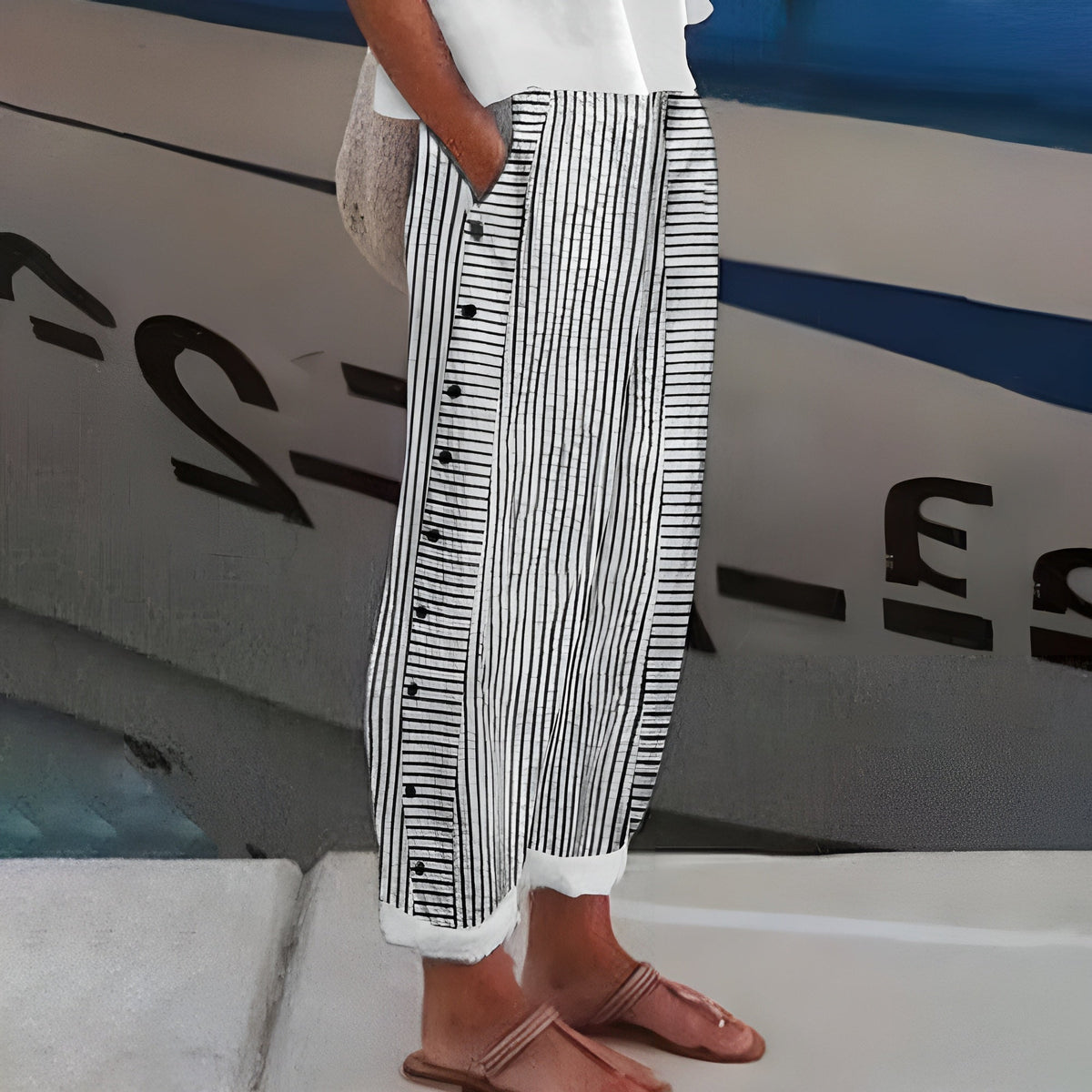 Barbados Side Pocket Straight-Leg Pants