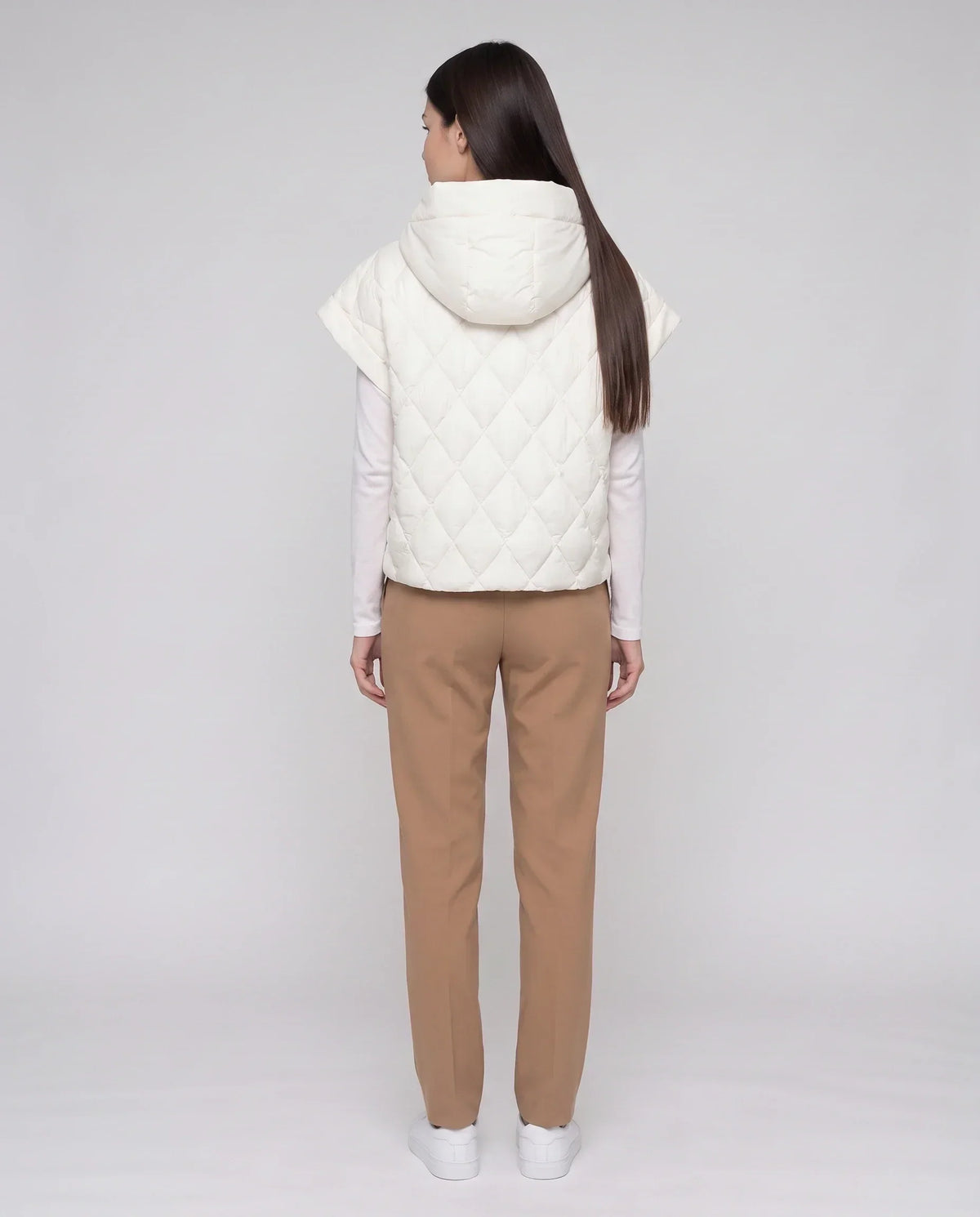 Short Quilted Hooded Puffer Gilet