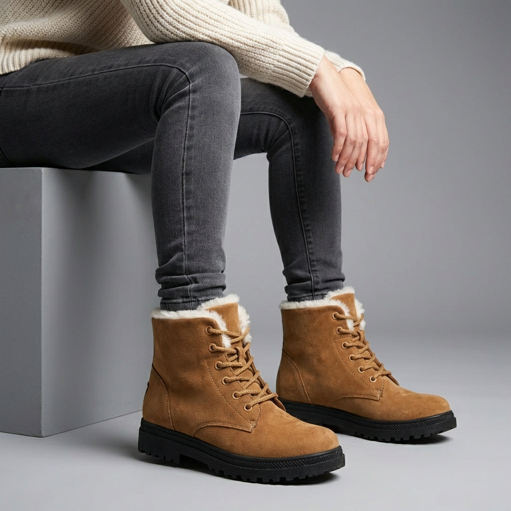 Amelia Faux Leather Ankle Boots