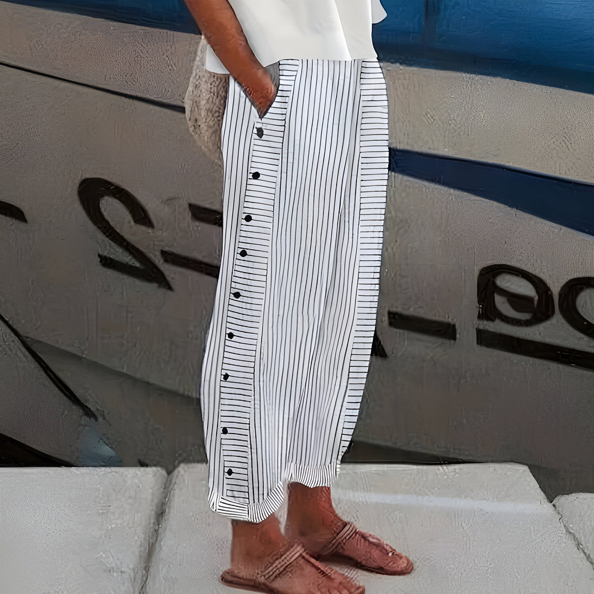 Barbados Side Pocket Straight-Leg Pants