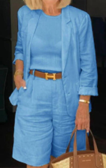 Reagan | Women's Blazer & Bermuda Shorts Two-Piece Suit Set