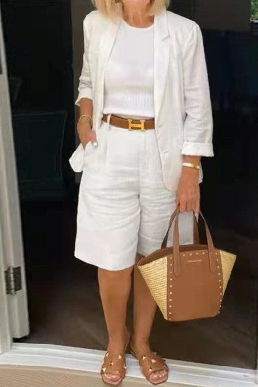 Reagan | Women's Blazer & Bermuda Shorts Two-Piece Suit Set