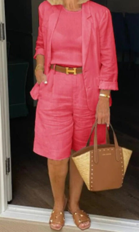 Reagan | Women's Blazer & Bermuda Shorts Two-Piece Suit Set