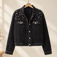Apolline-Elise Pearl Denim Jacket