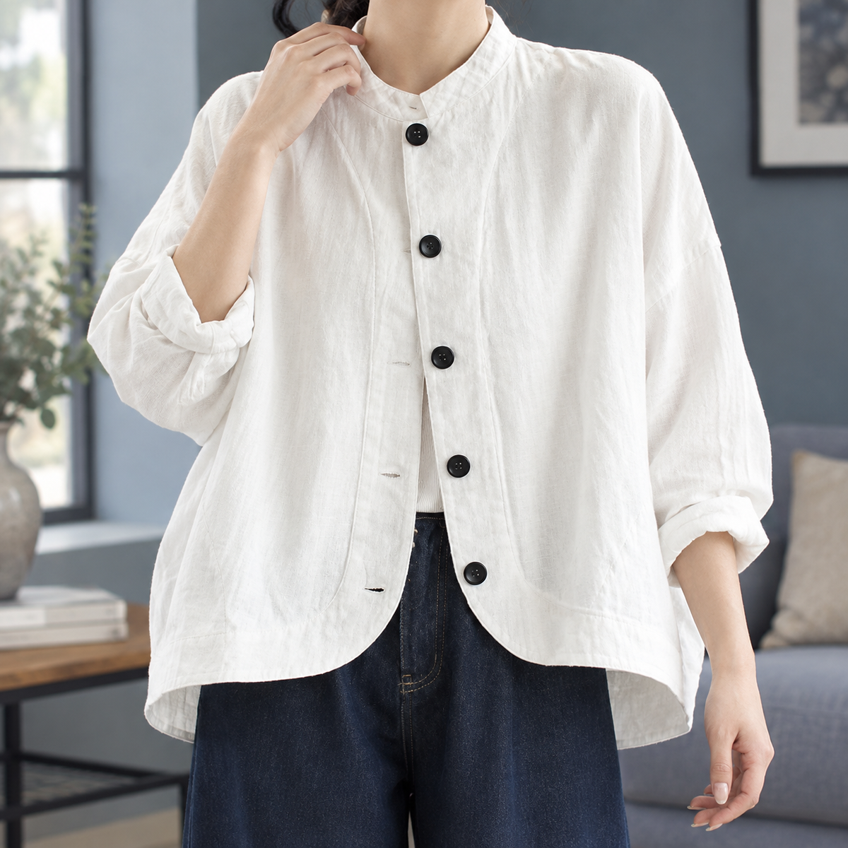 Stella-Marie Stand Collar Jacket