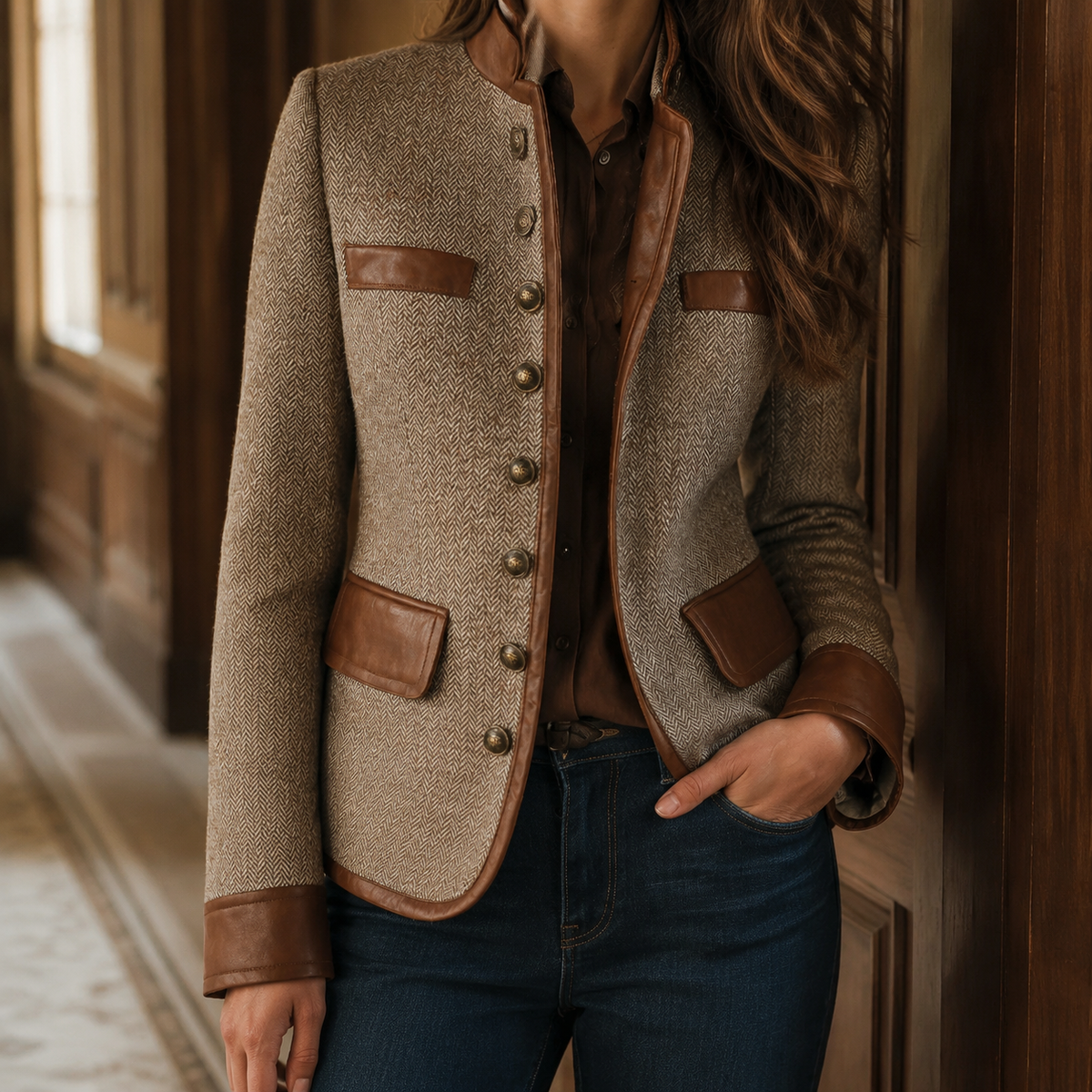 Elowen-Faye Herringbone Jacket
