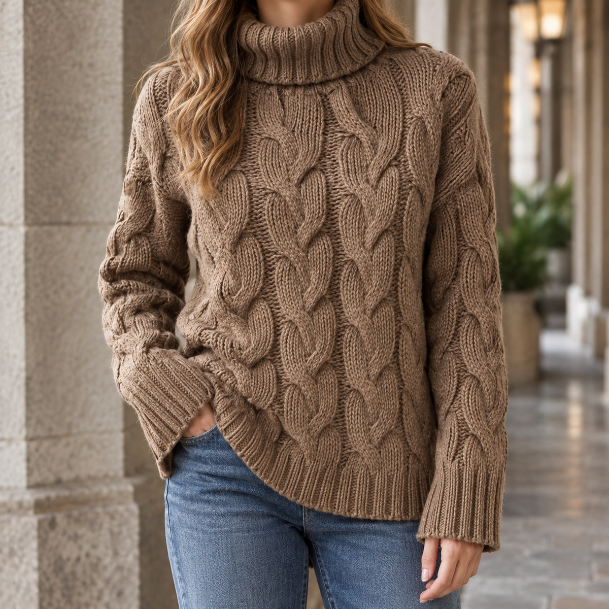 Hildegarde-Kate Cable Knit Sweater