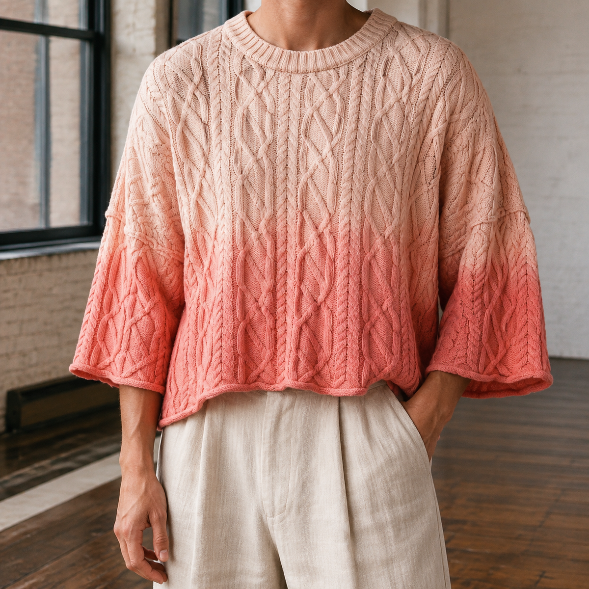 Hector-Grant Cable Knit Top