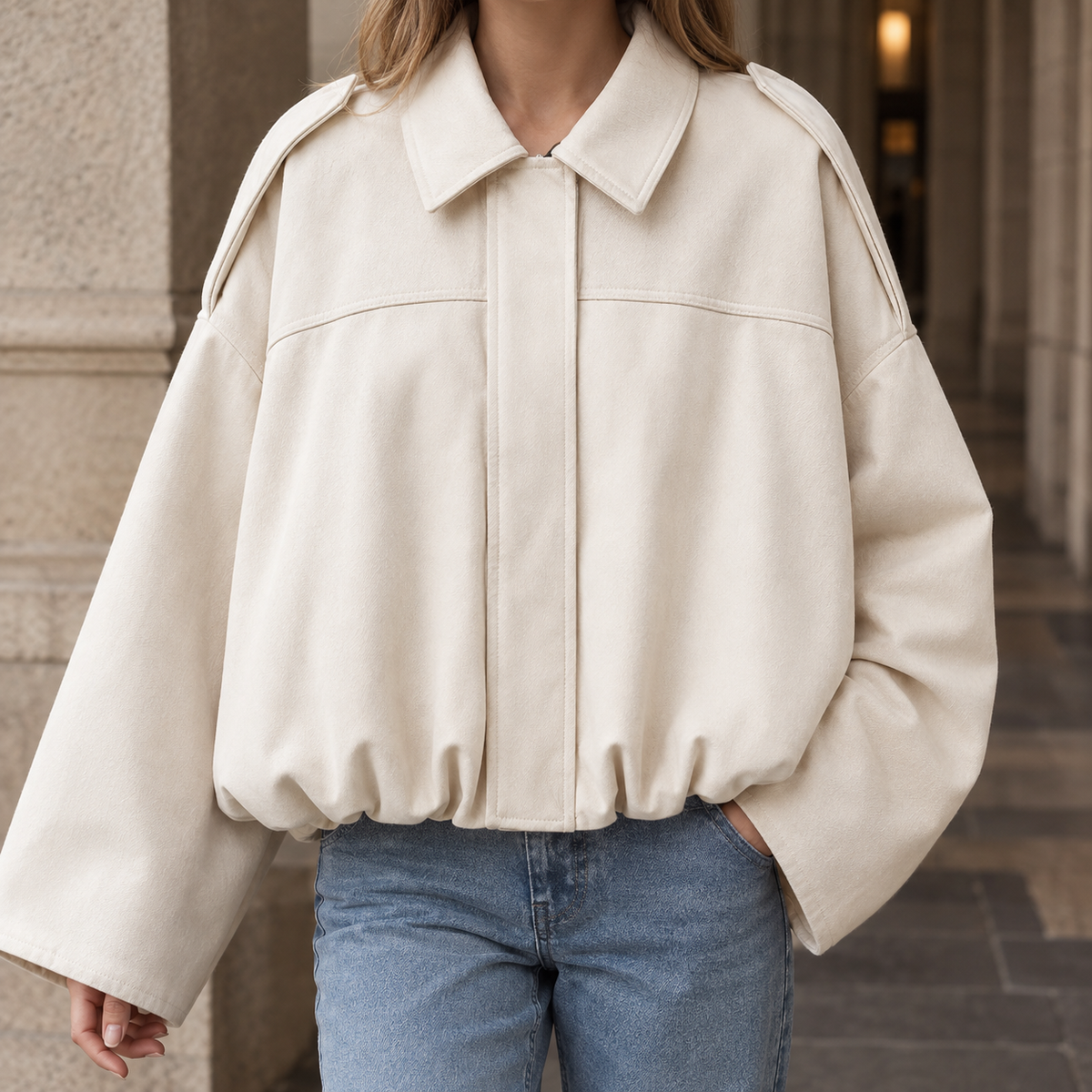 Magdalena-Kate Faux Suede Jacket