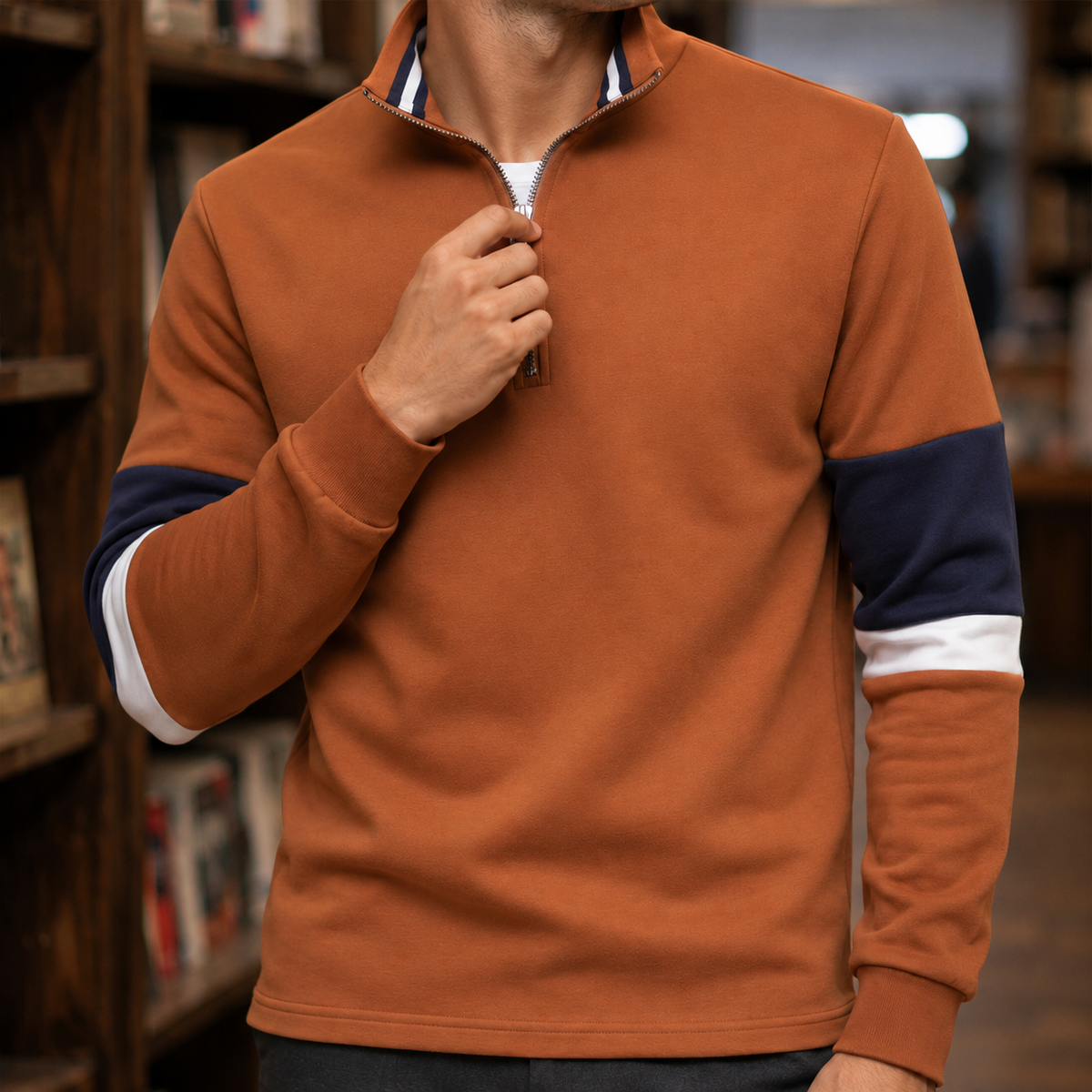 Barnaby-Rhys Quarter-Zip Sweater