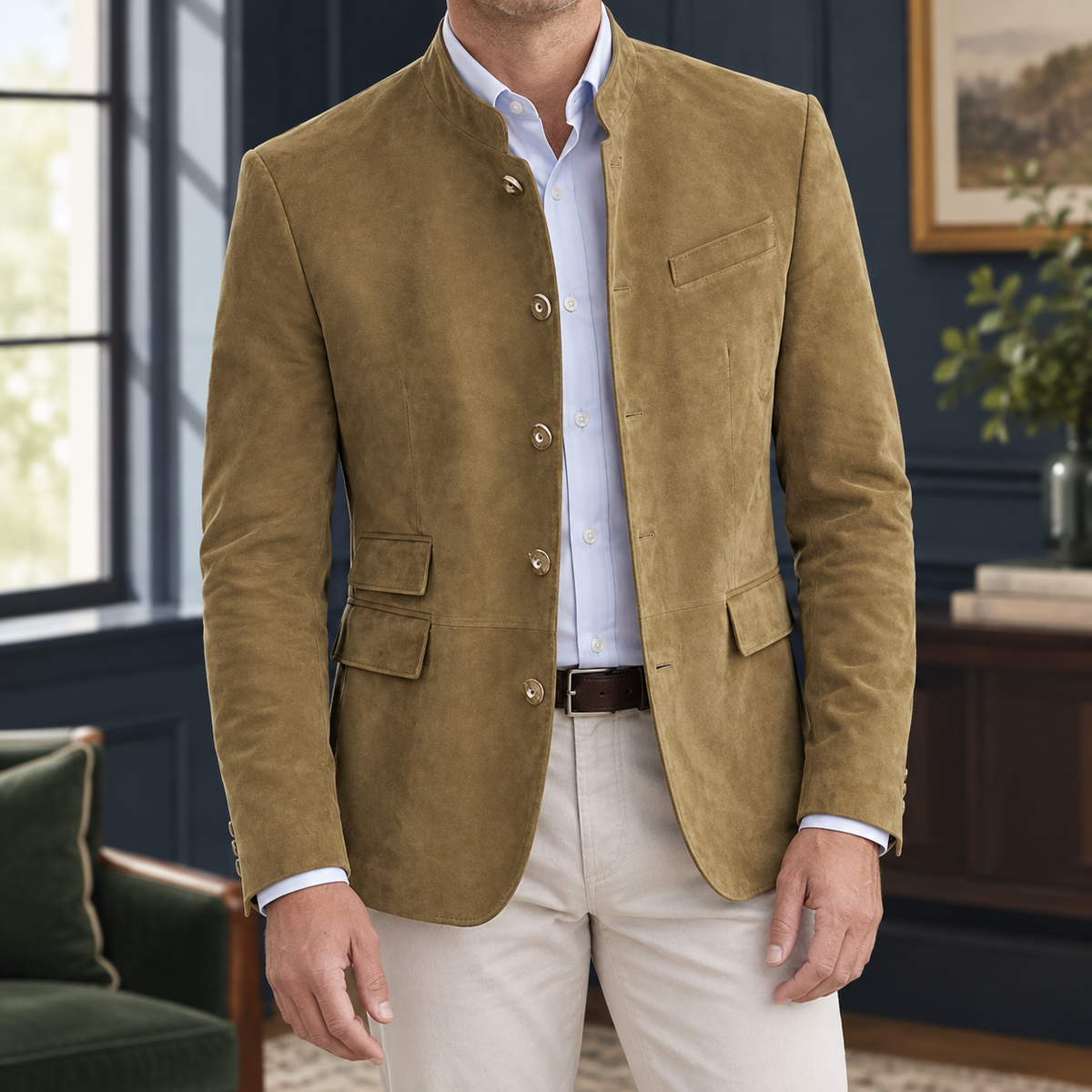 Barnabas-Ellis Stand Collar Blazer