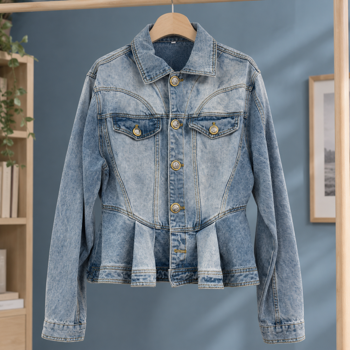 Lorelai-Belle Peplum Denim Jacket
