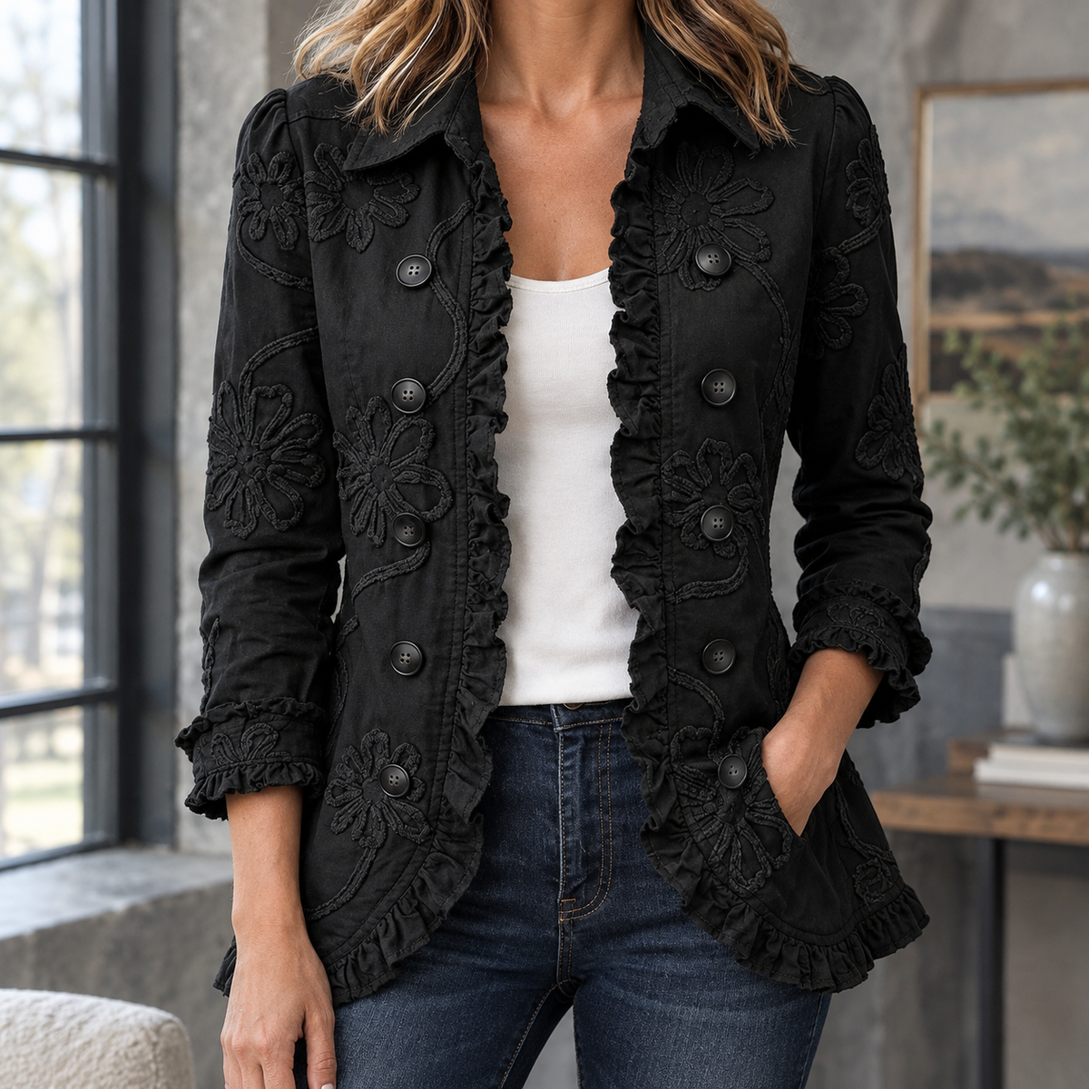 Hyacinth-Hope Floral Jacket