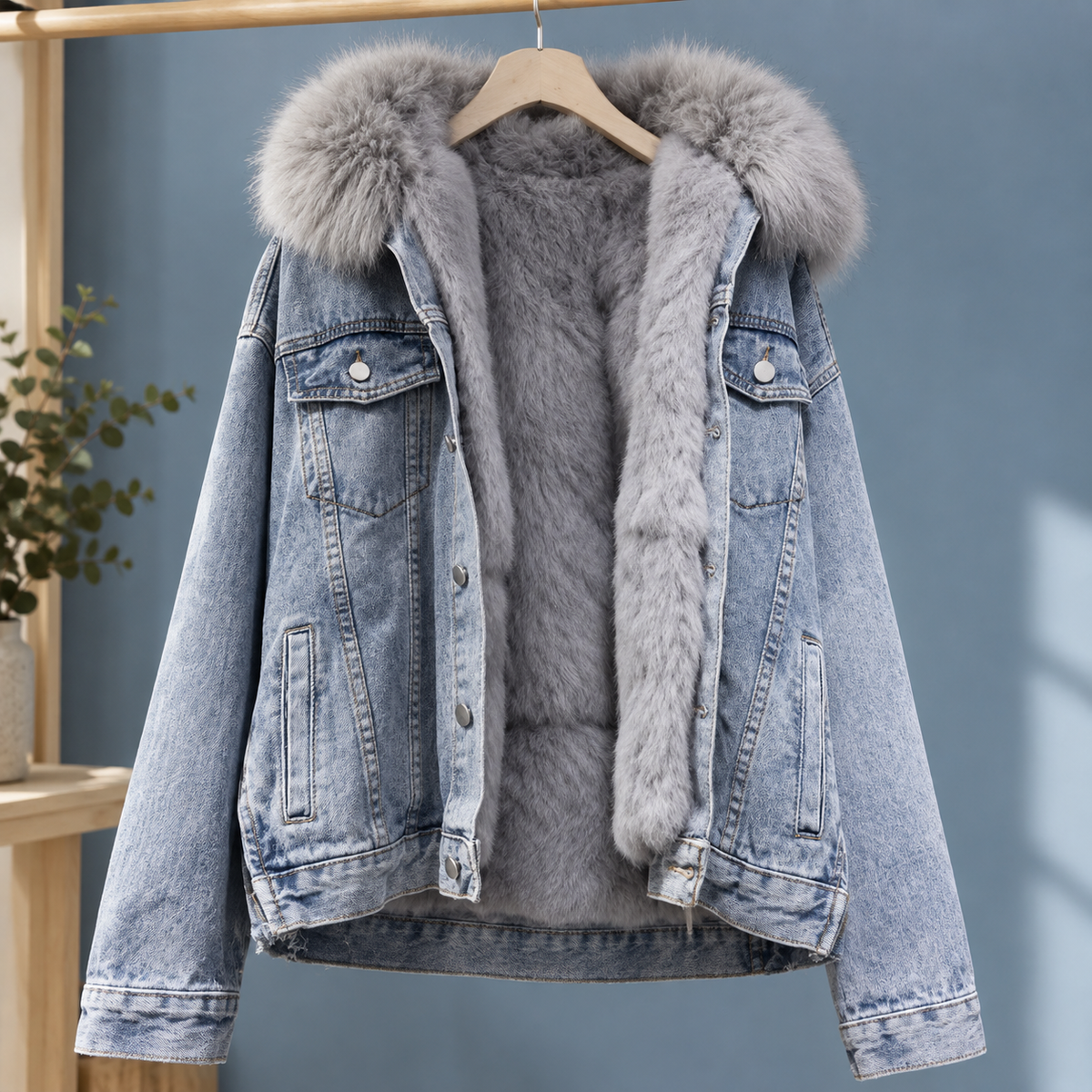 Ardith-Jane Hooded Denim Jacket