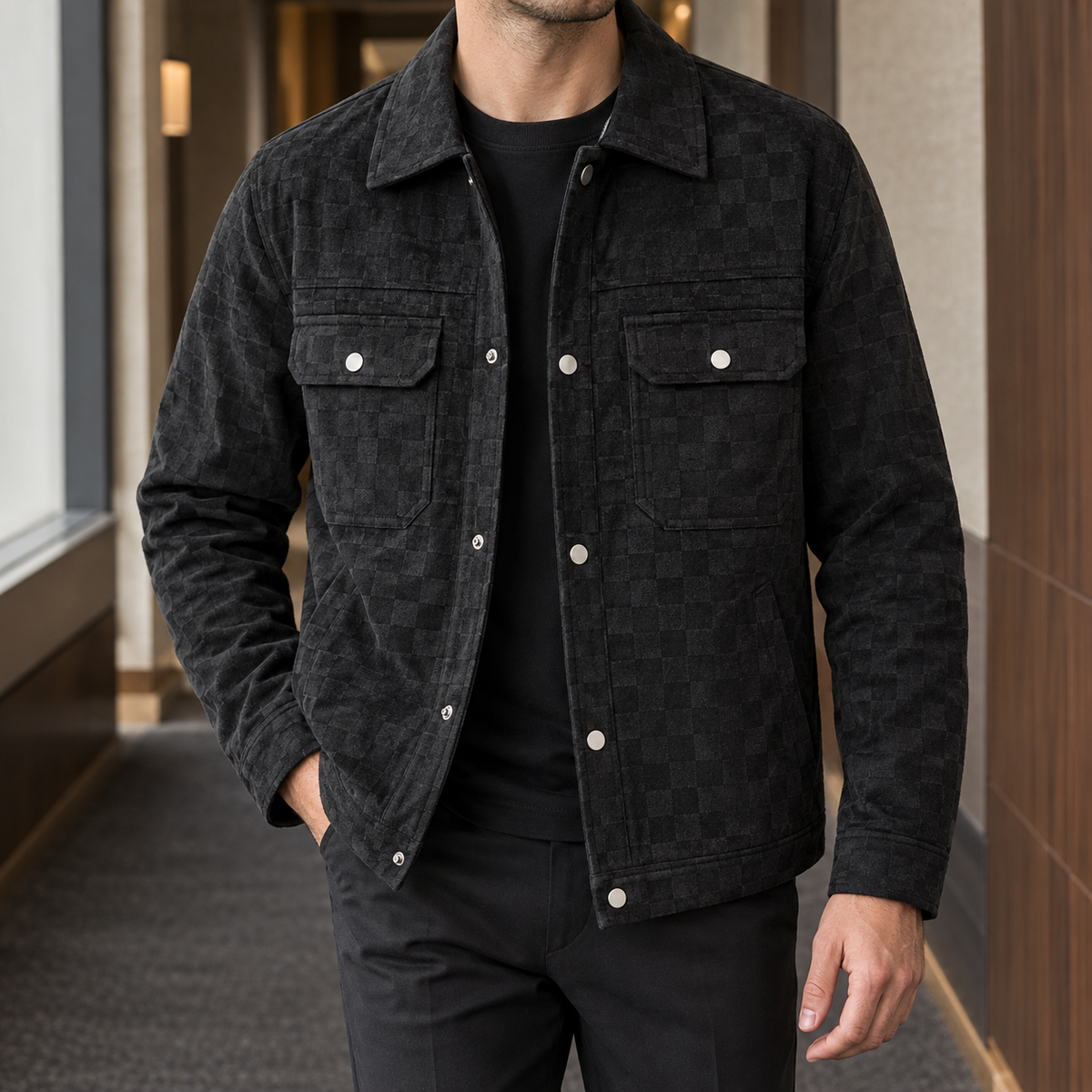Ronan-Wade Checkerboard Jacket