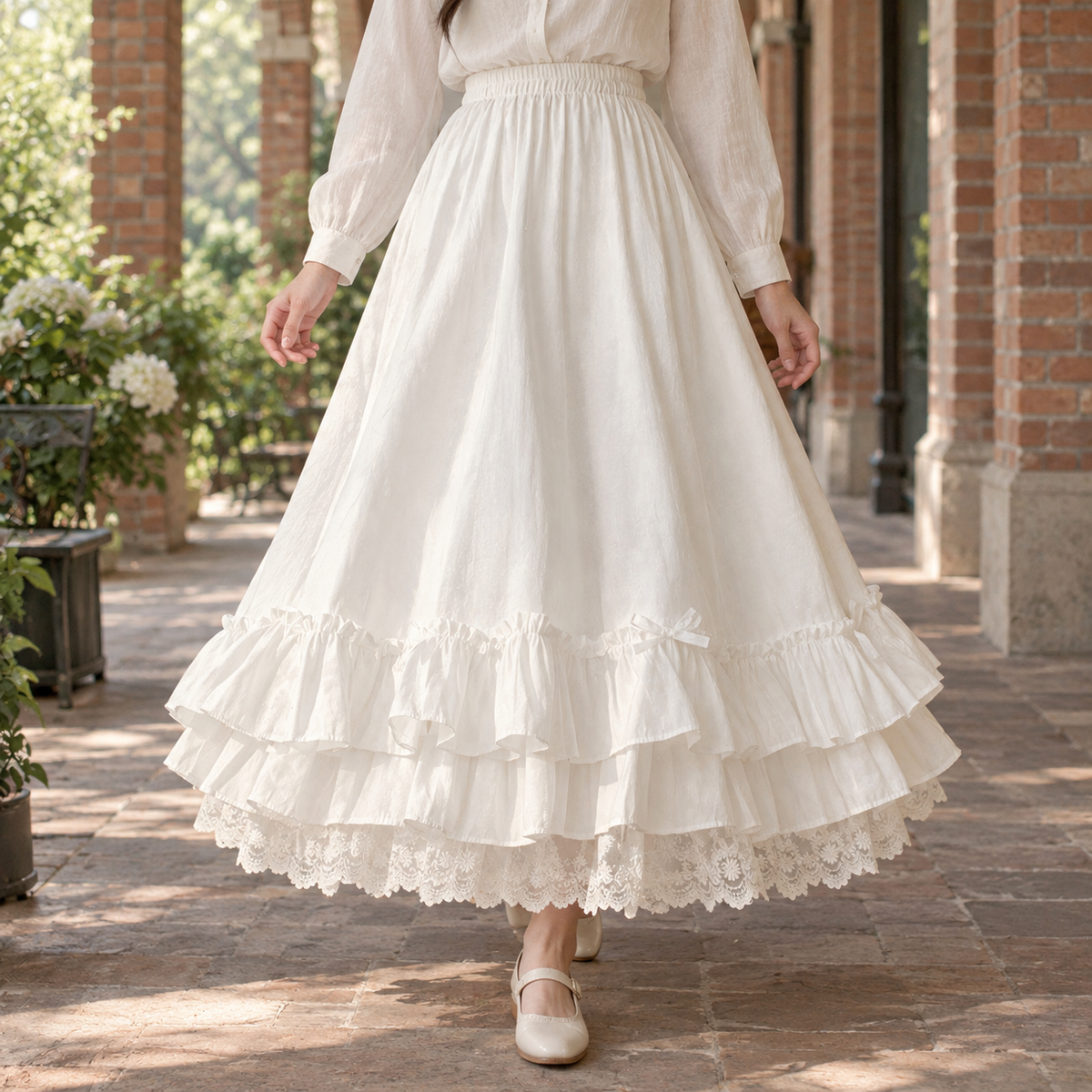 Leontine-Marie Tiered Maxi Skirt