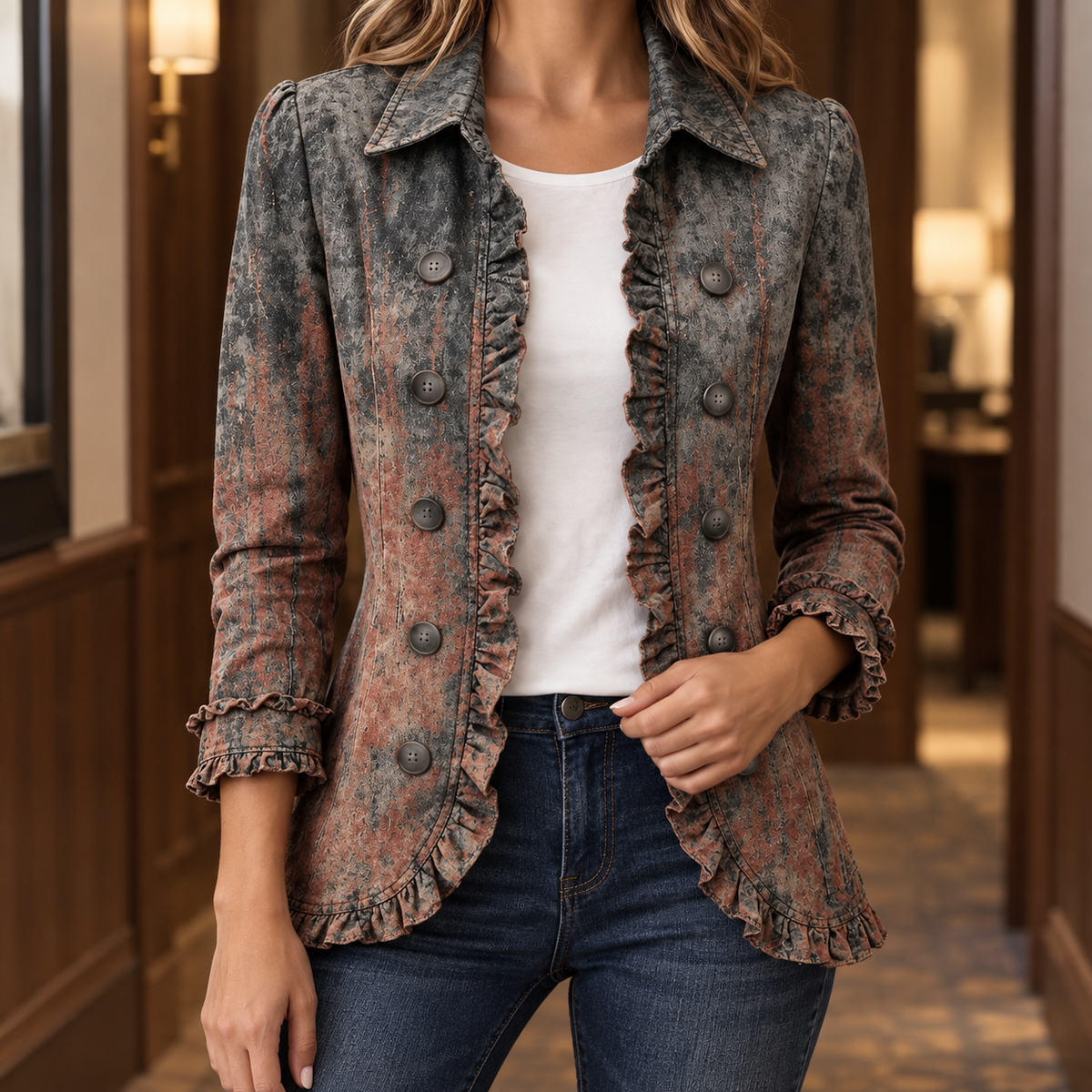 Serena-Rae Ruffle Jacket