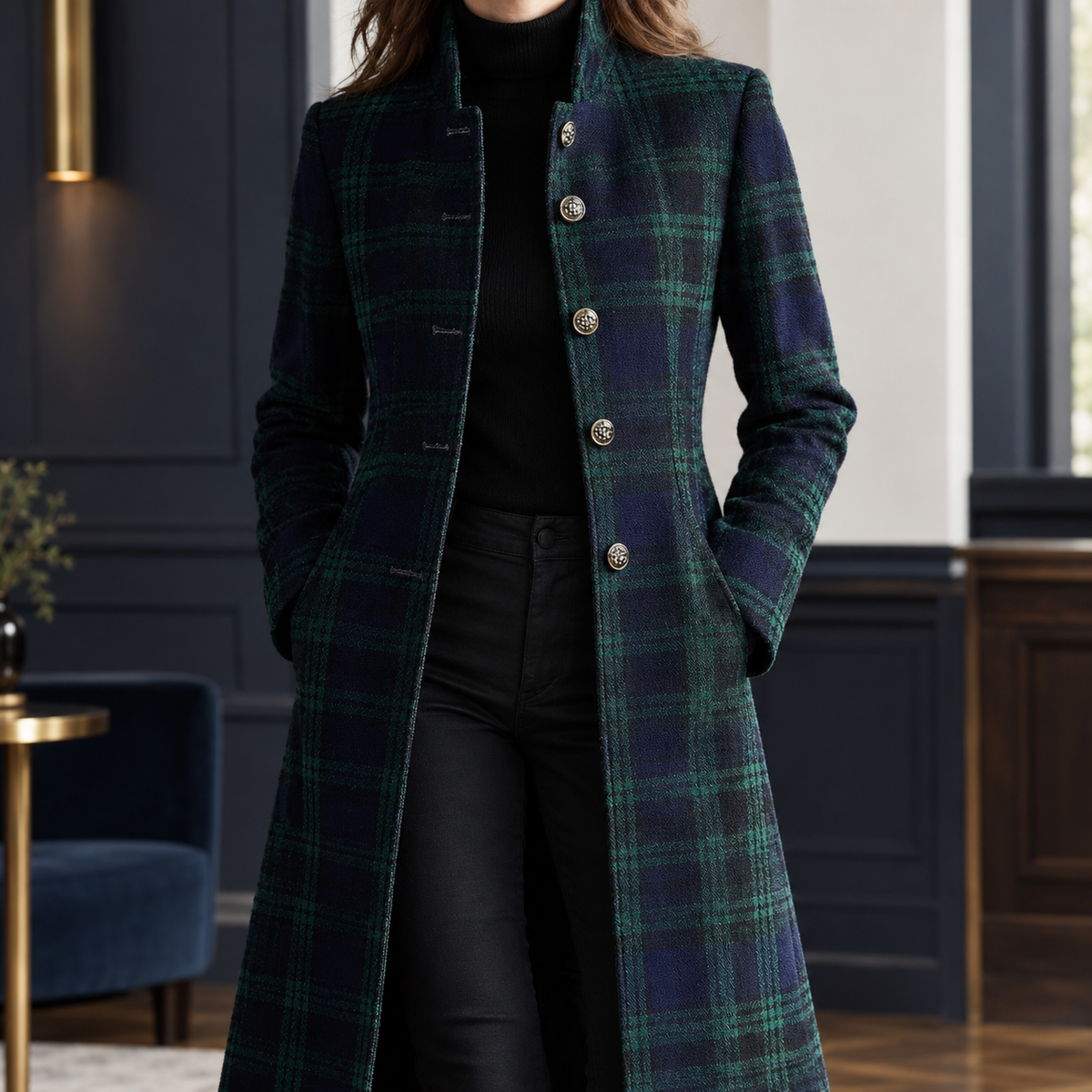 Yara-Louise Plaid Coat