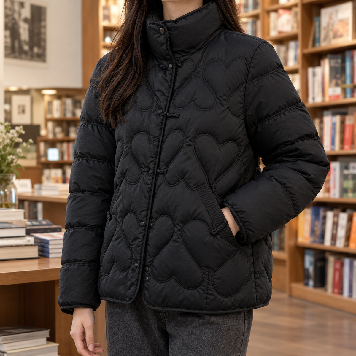 Severine-Eve Heart Quilted Jacket