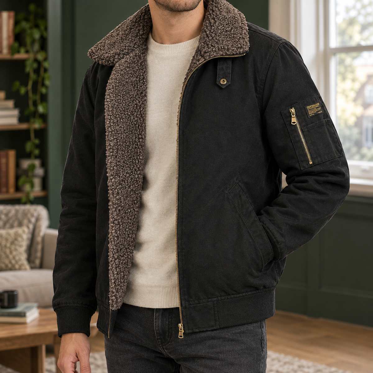Tobias-Dean Fleece Bomber Jacket
