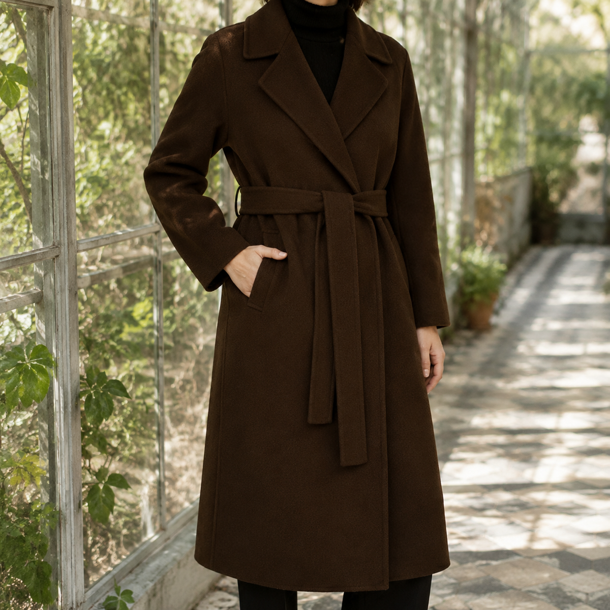 Meredith-Marie Belted Overcoat