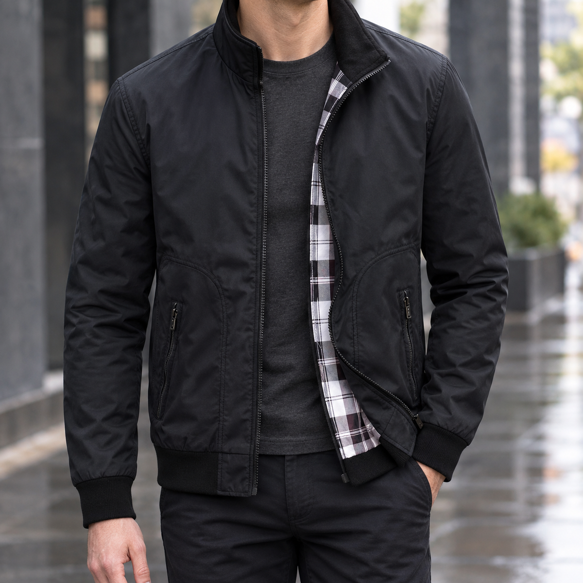 Oscar-York Stand Collar Jacket