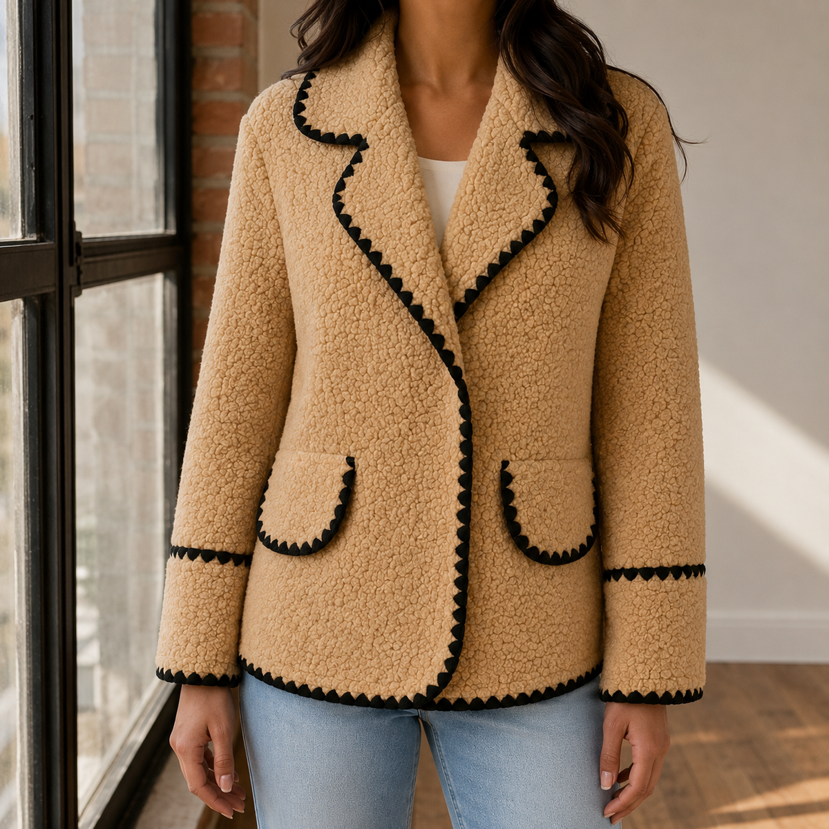 Perla-Kate Contrast Trim Jacket