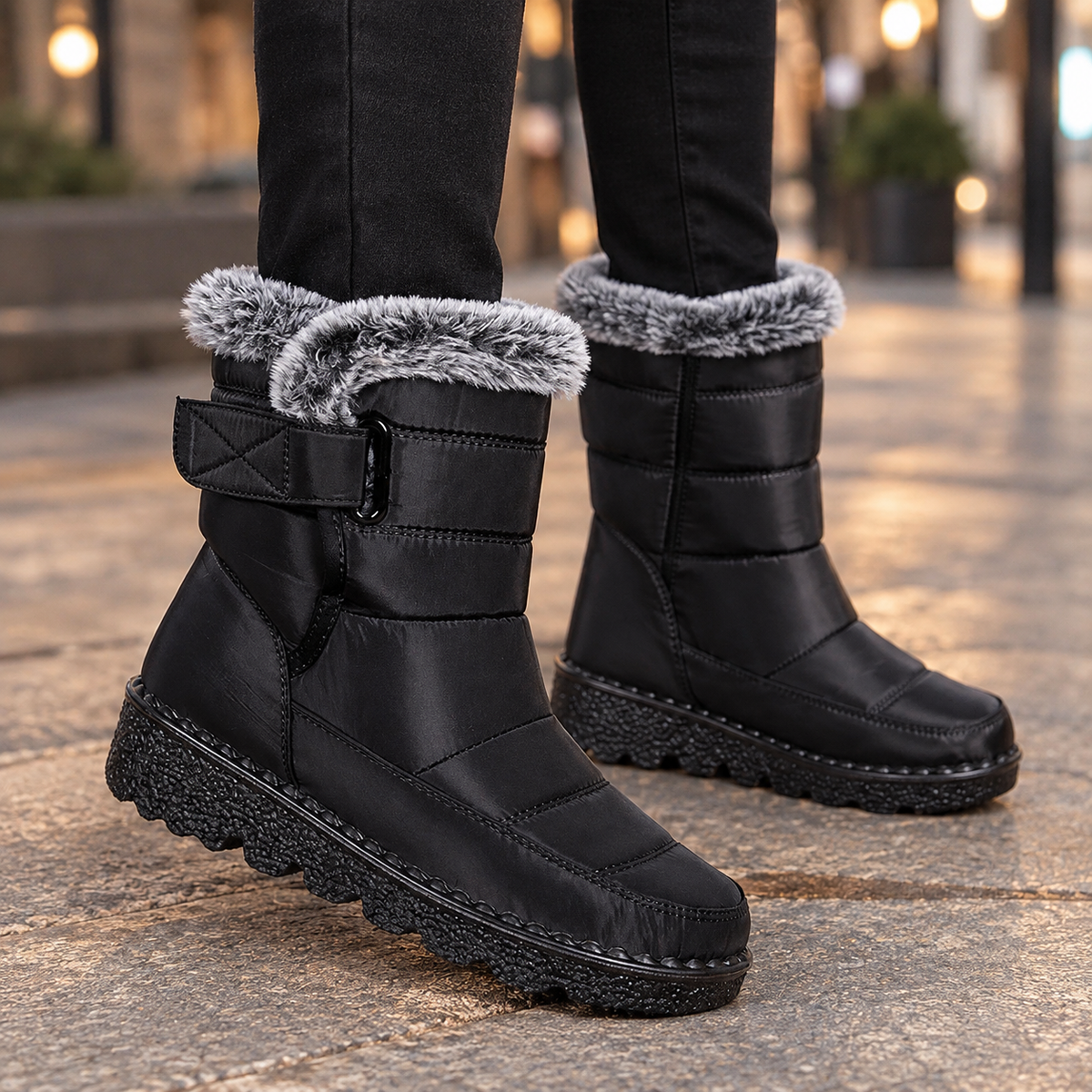 Mantova-Lucca Plush Collar Boots