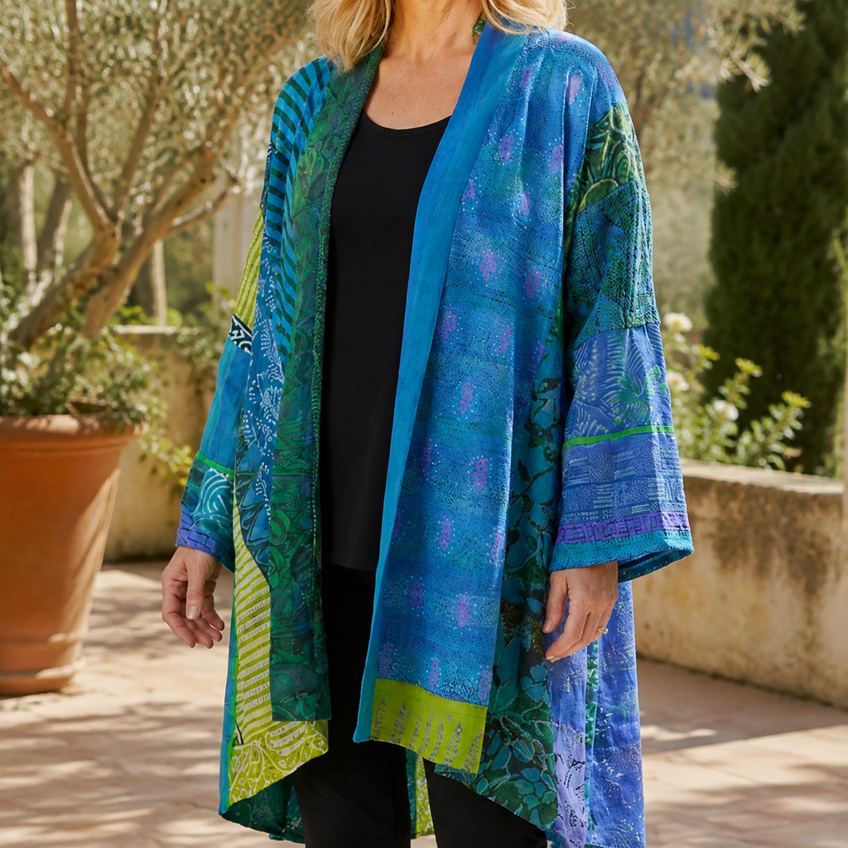 Sage Patchwork Cardigan