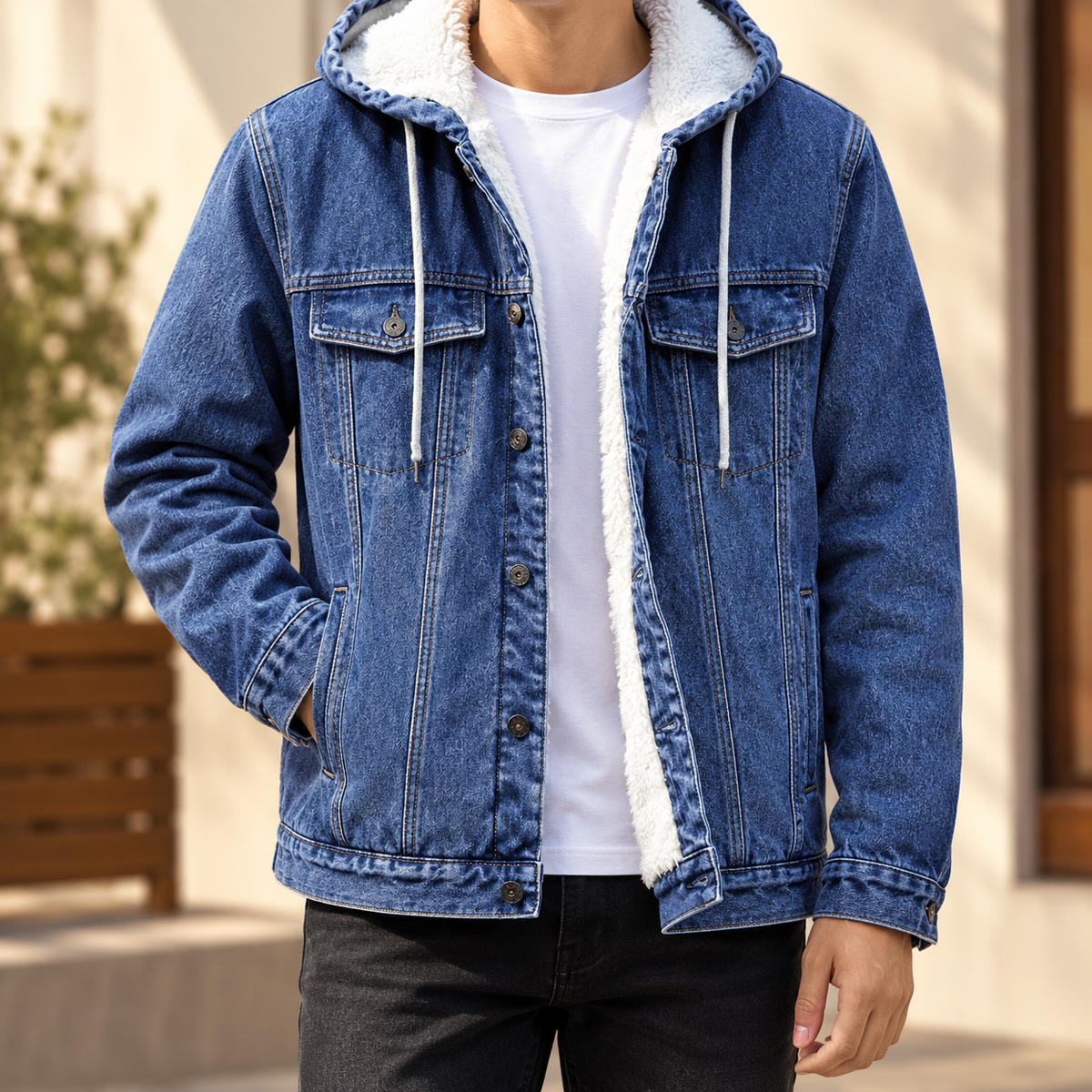 Anton-Reid Hooded Denim Jacket