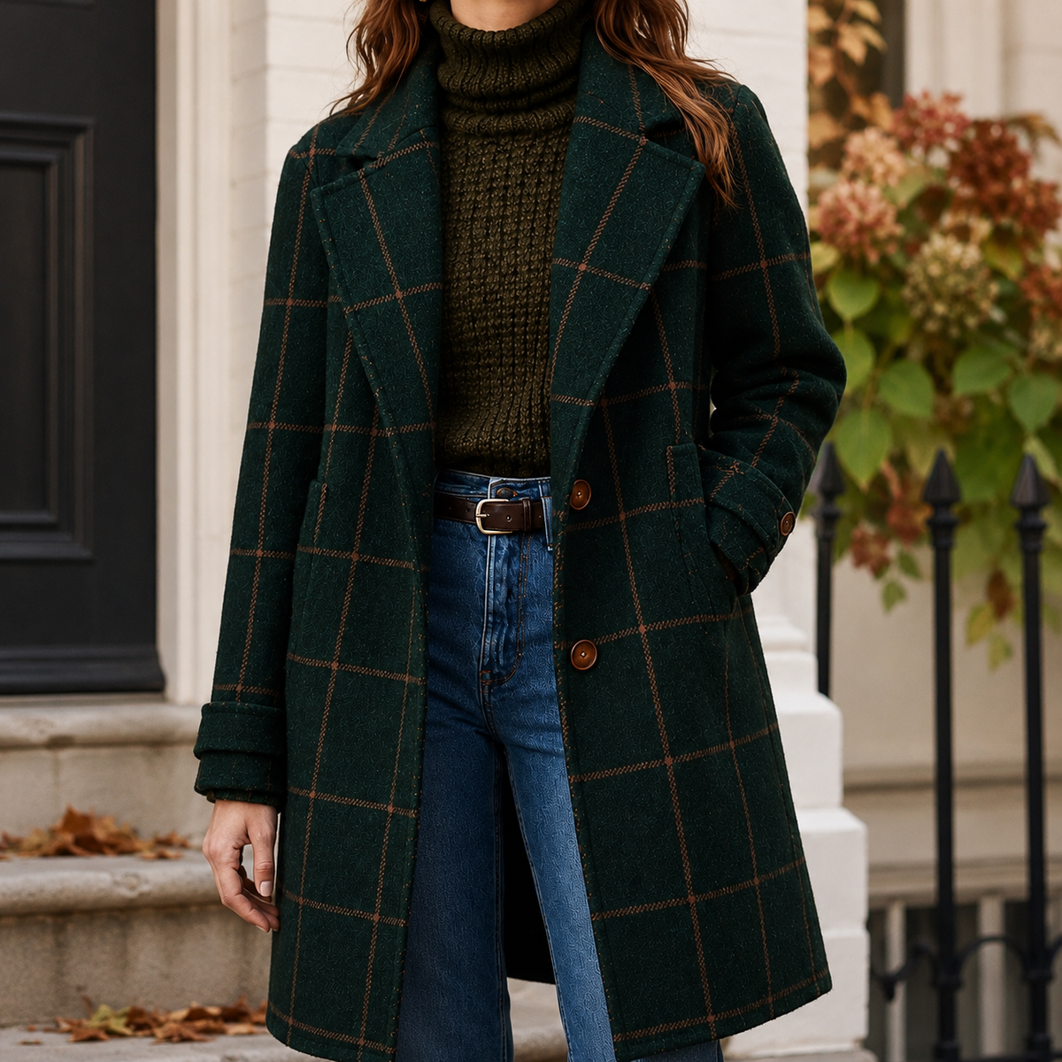 Theodora-Belle Plaid Coat
