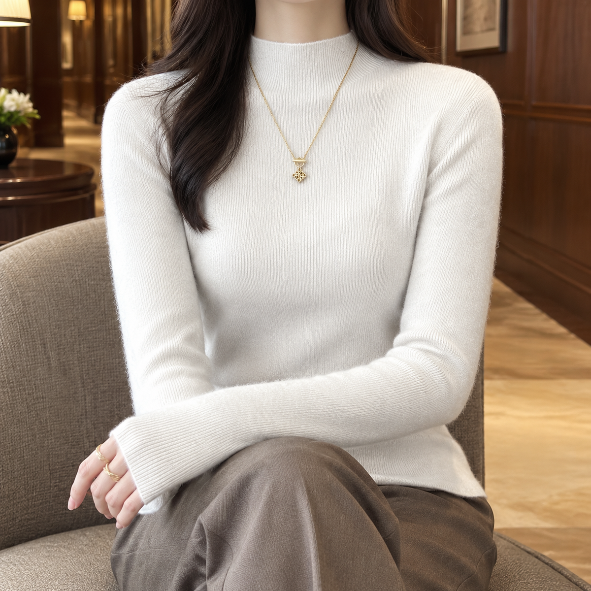 Brigitte-Marie Cashmere-Feel Sweater