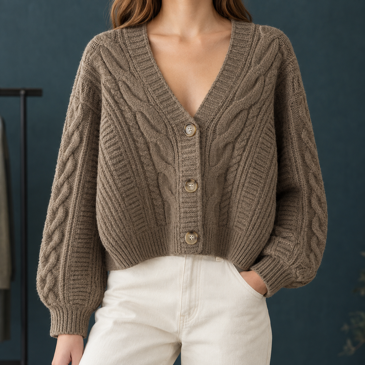 Pippa-Hope Cable Cardigan