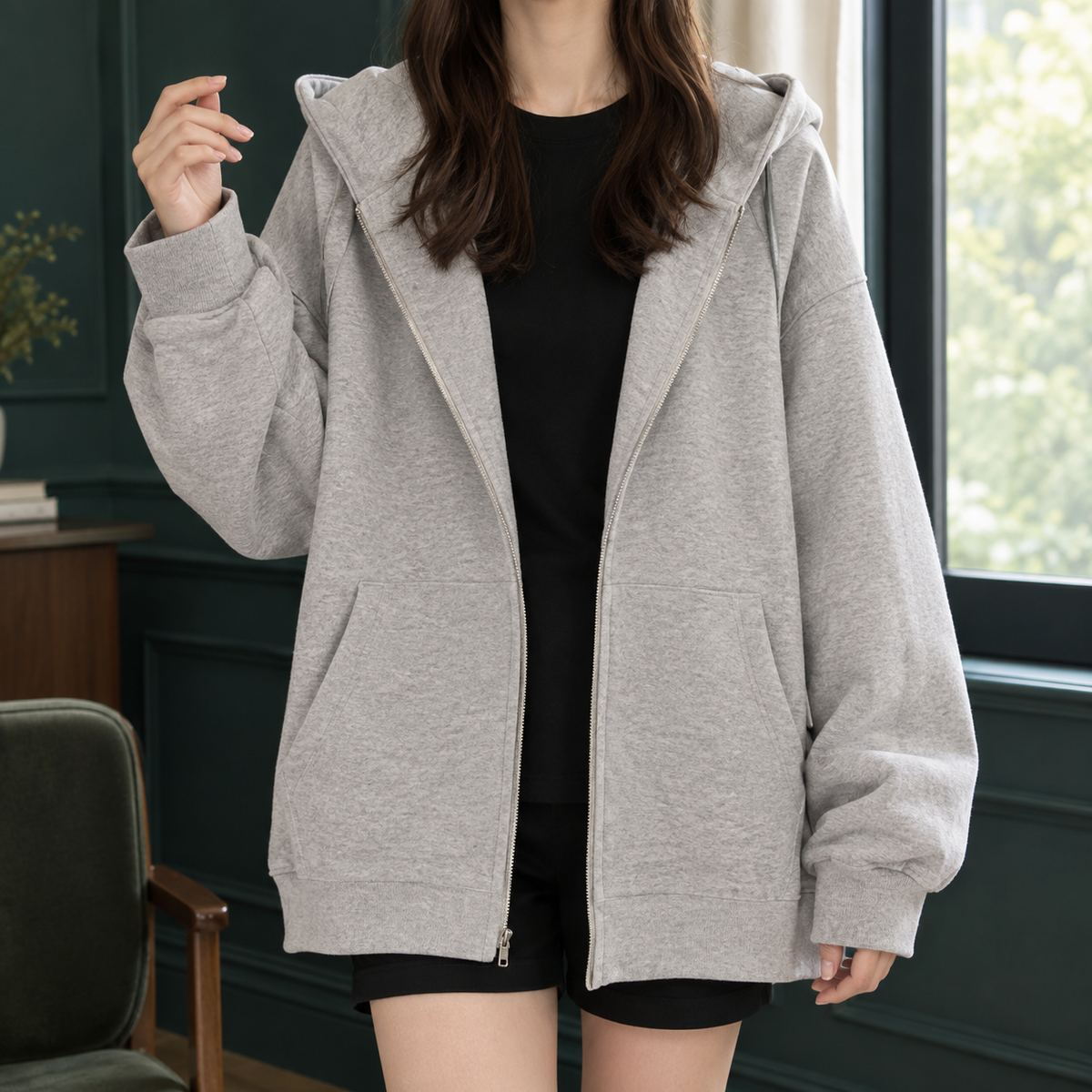 Lavinia-Mae Oversized Zip Hoodie