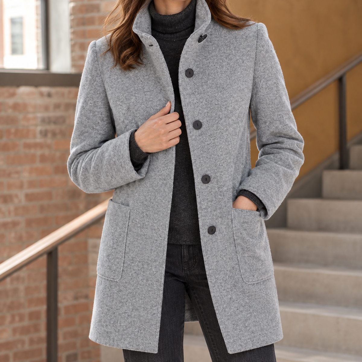 Cora Stand Collar Coat