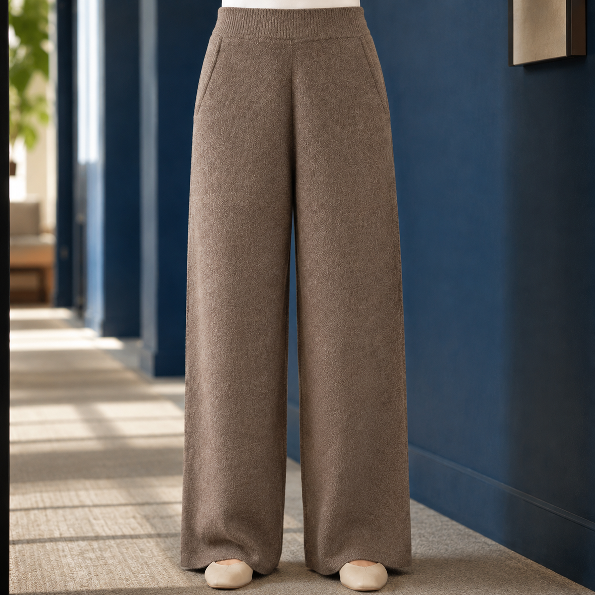 Meredith-Sage Cashmere-Feel Pants