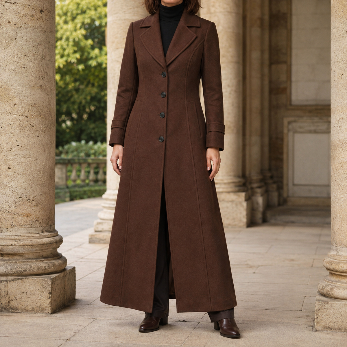 Evelina-Sage Tailored Overcoat