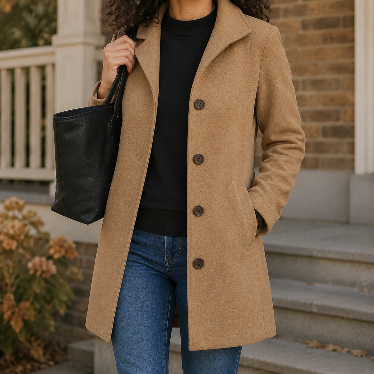 Alba-Sage Straight Cut Coat