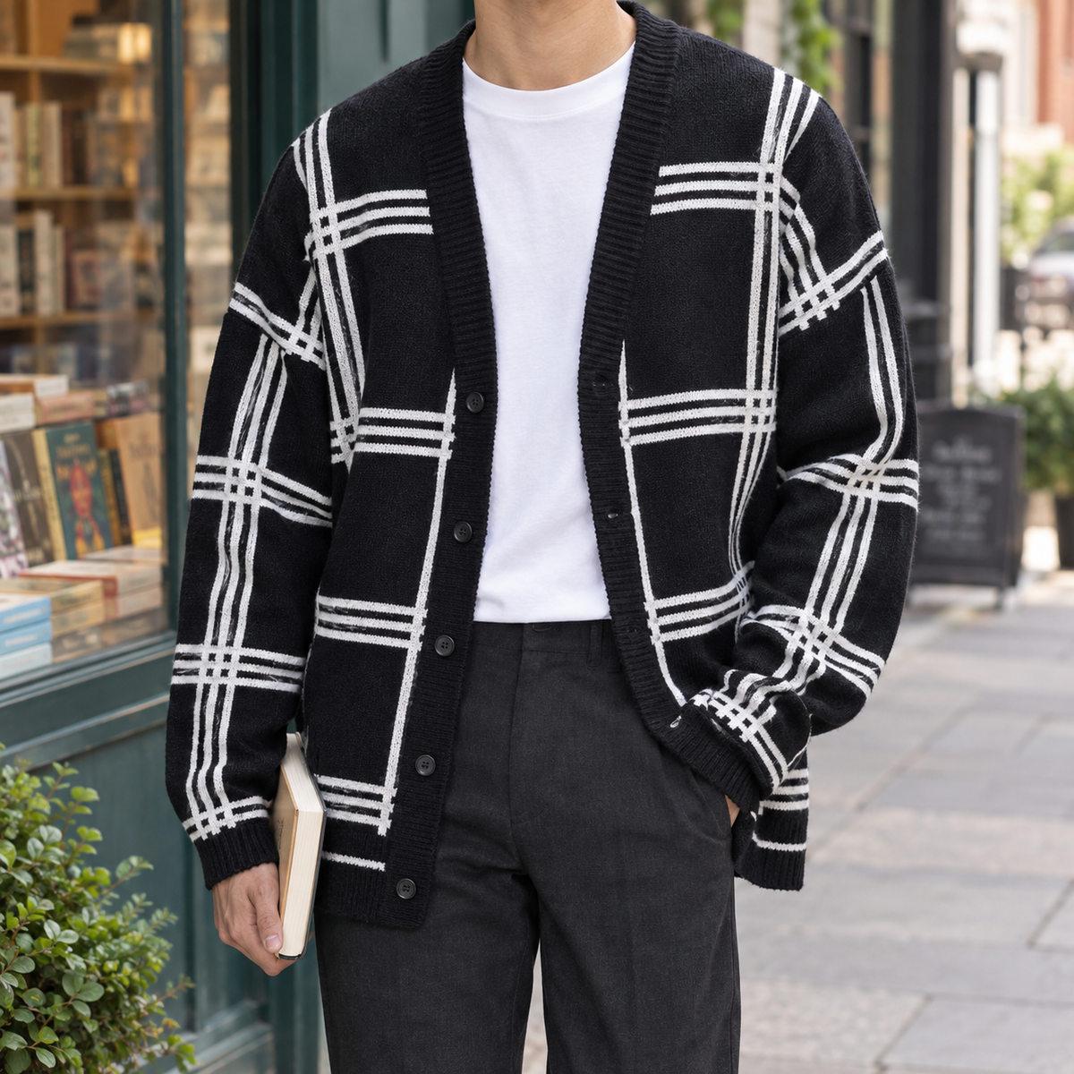 Solomon Plaid Cardigan