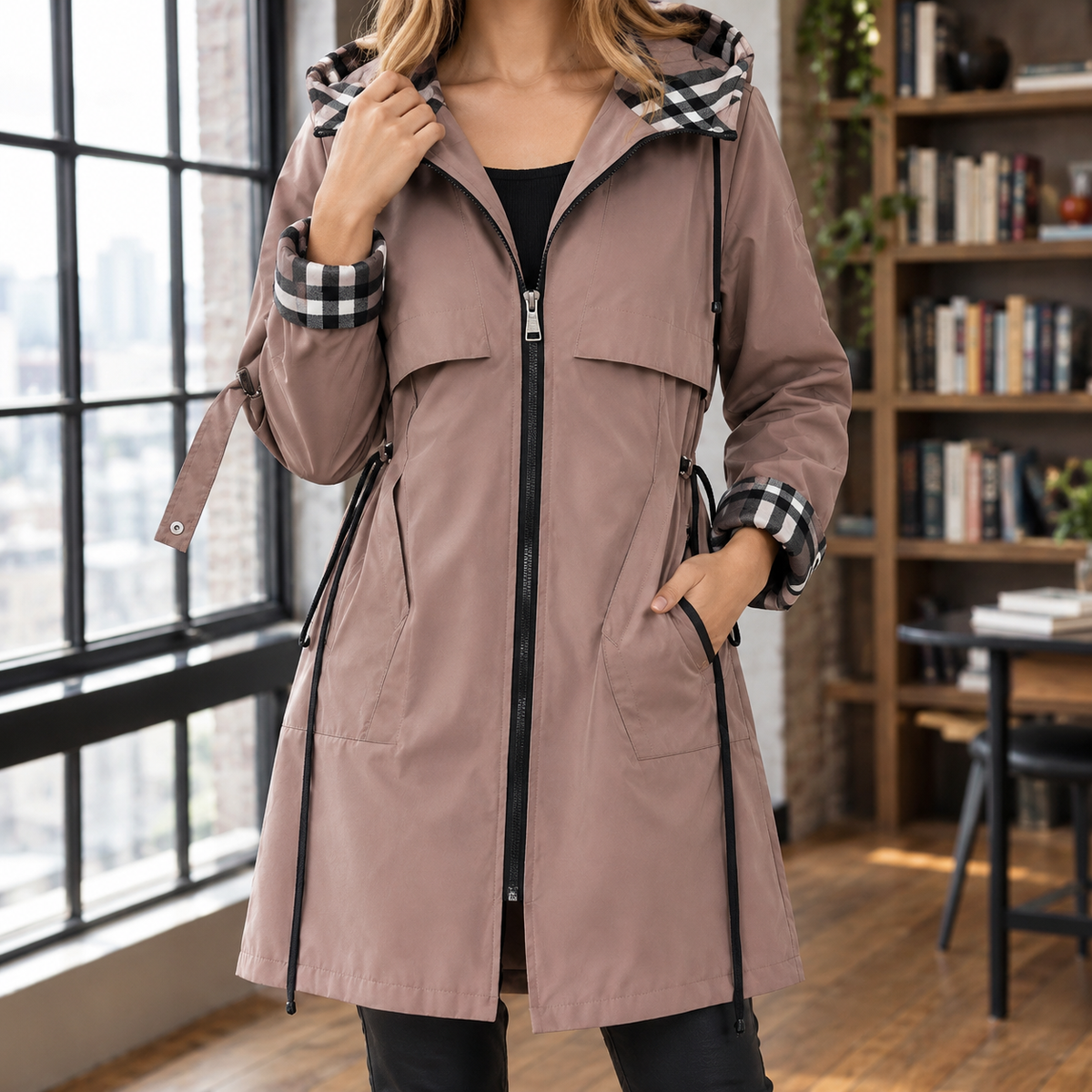 Juliet-June Check Trim Jacket
