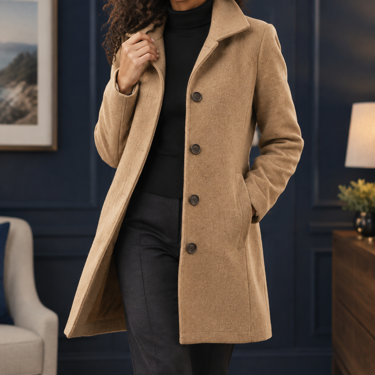 Colette-Eve Button Coat