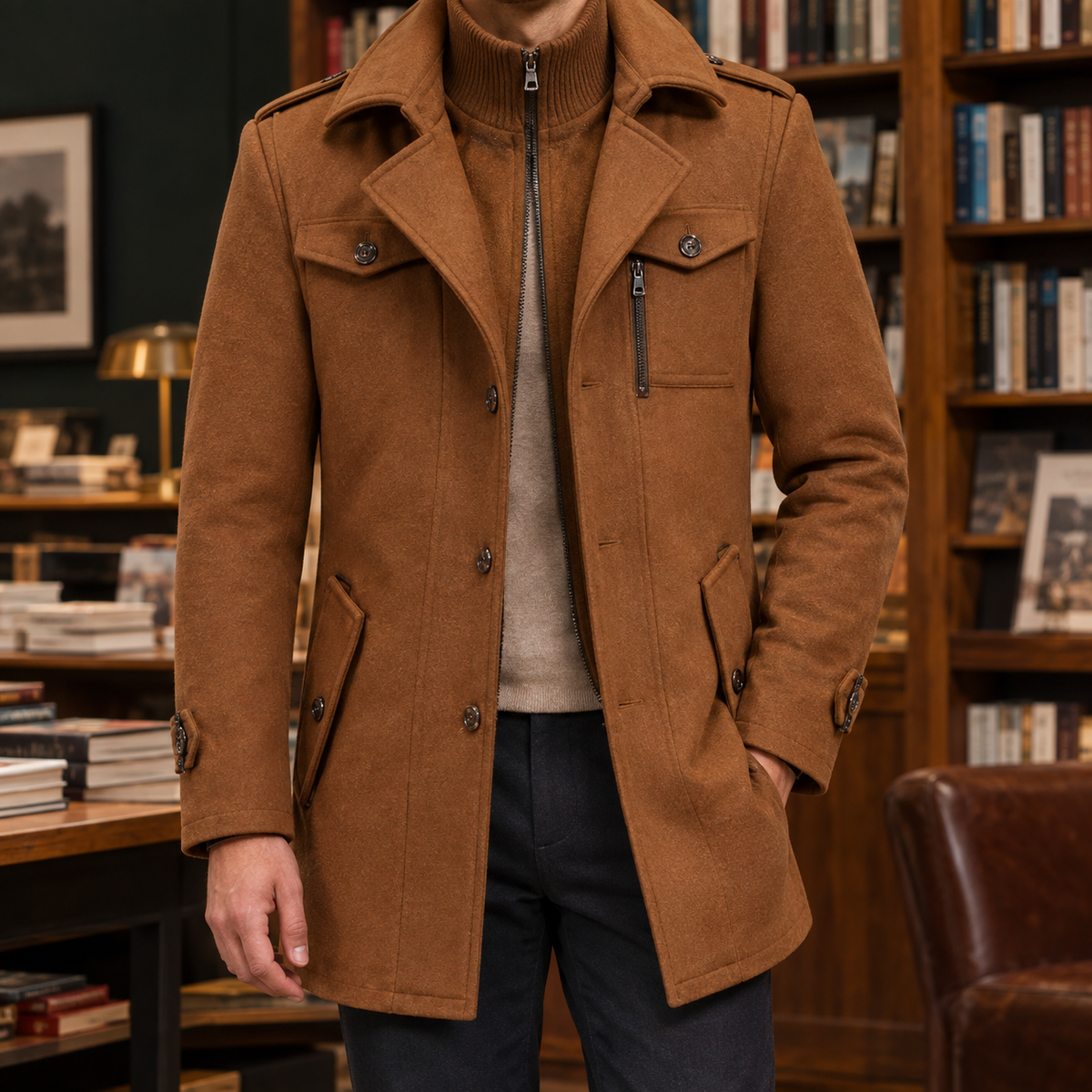 Archie-Miles Double Collar Jacket