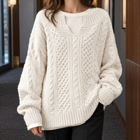 Fernanda-Pearl Cable Sweater