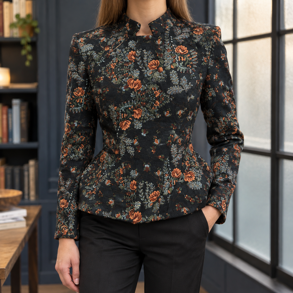 Alba-Jane Floral Peplum Jacket