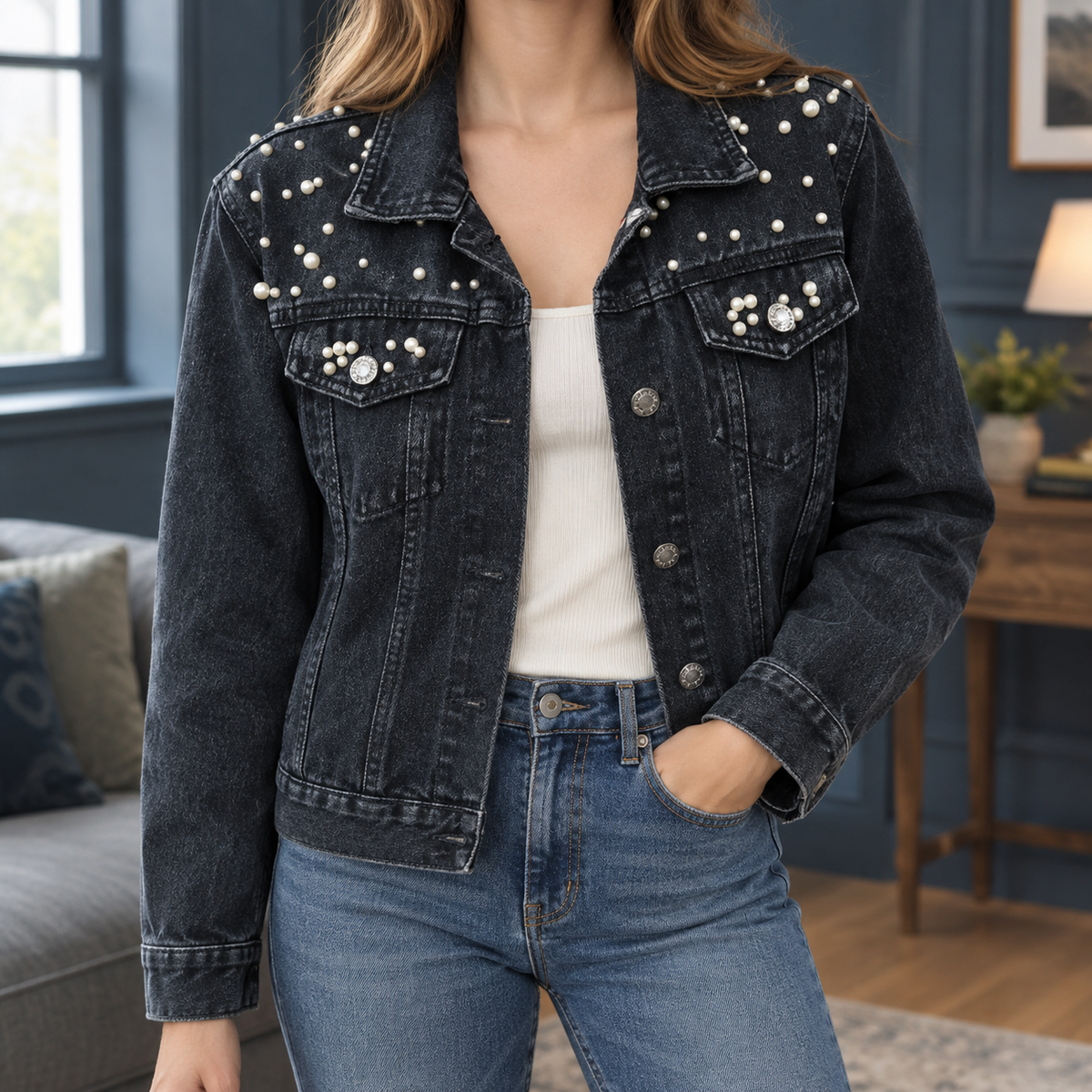 Keira Embellished Denim Jacket