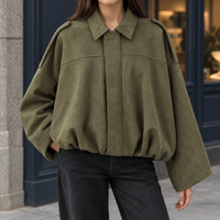 Sasha Faux Suede Bomber Jacket