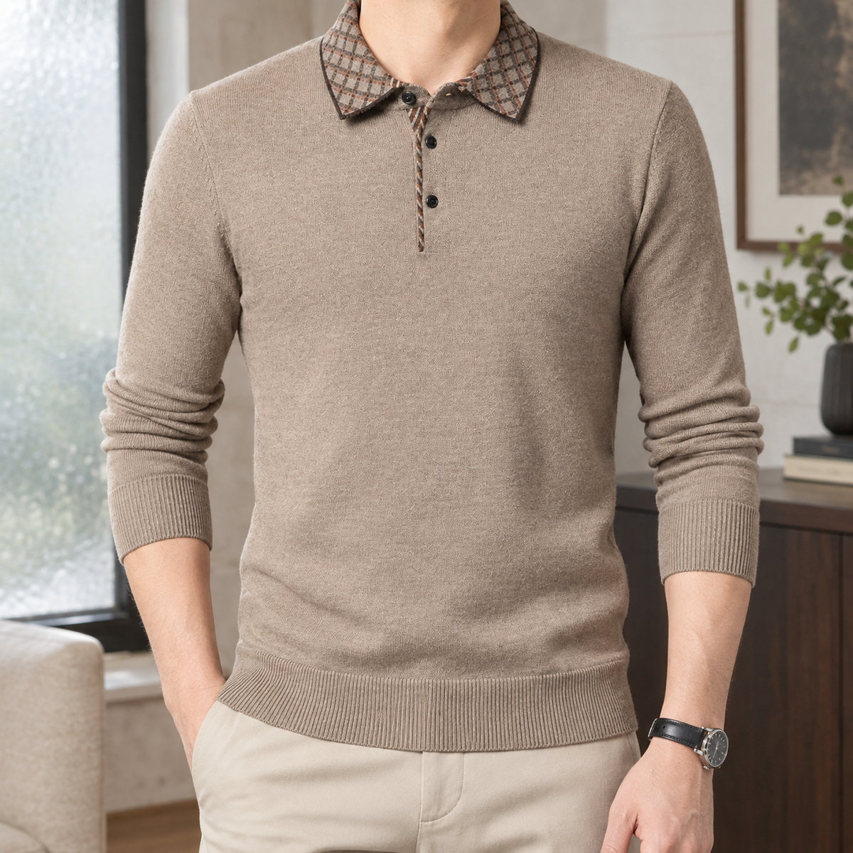 Finley Plaid Collar Sweater