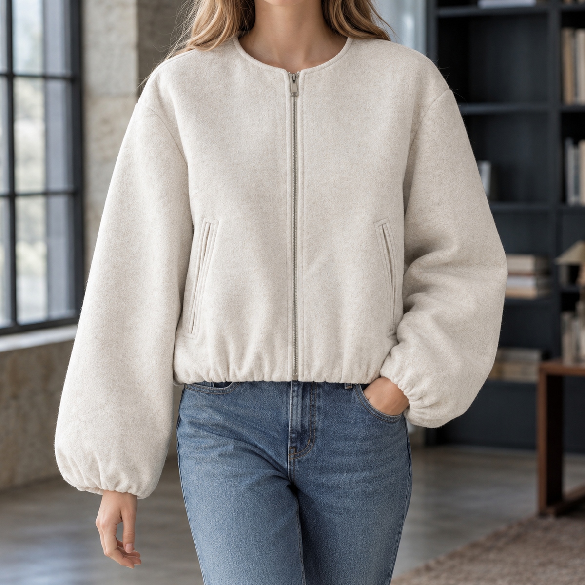 Alma-Elise Balloon Sleeve Jacket