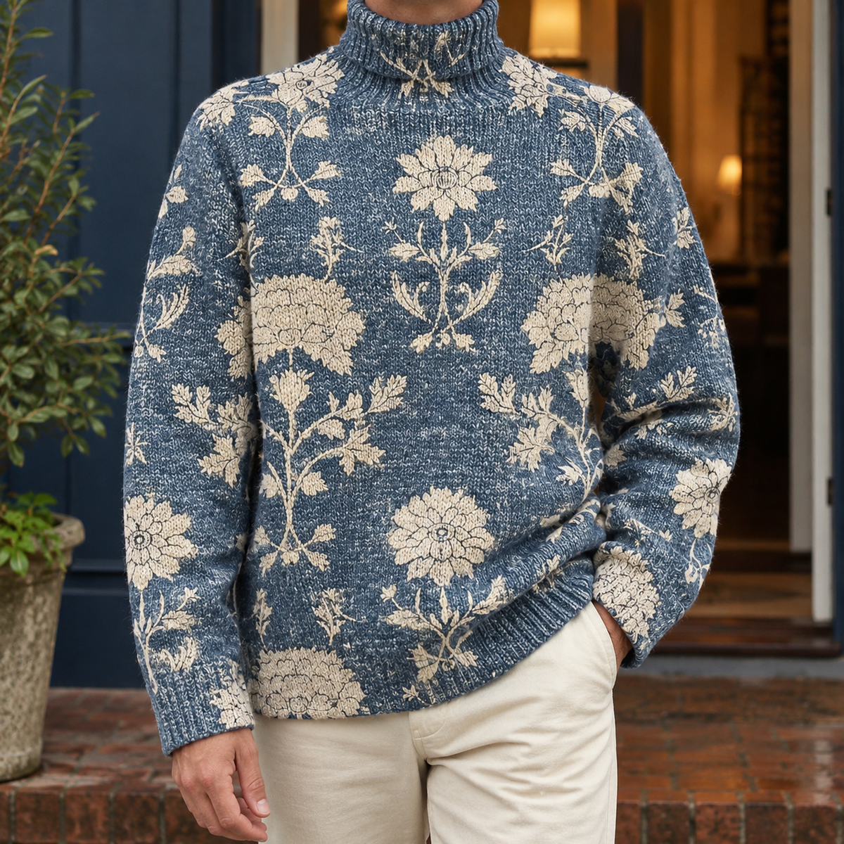 Ardan-Grey Printed Sweater